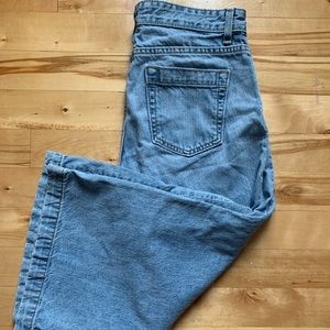 Wide leg cropped jeans